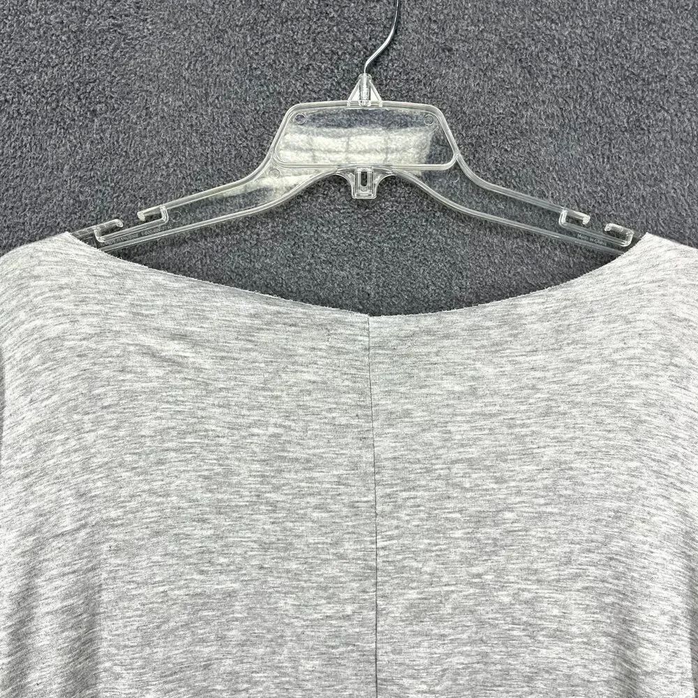 KLD Sweater Womens Small Gray Tunic Boxy Oversized raw hem‎ dolman sleeve